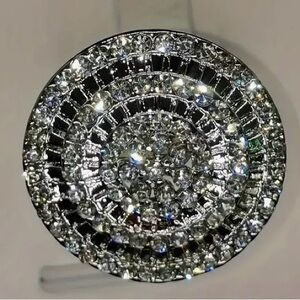 Women's Vintage Round Stainless Steel Anniversary Ring - Hypoallergenic,